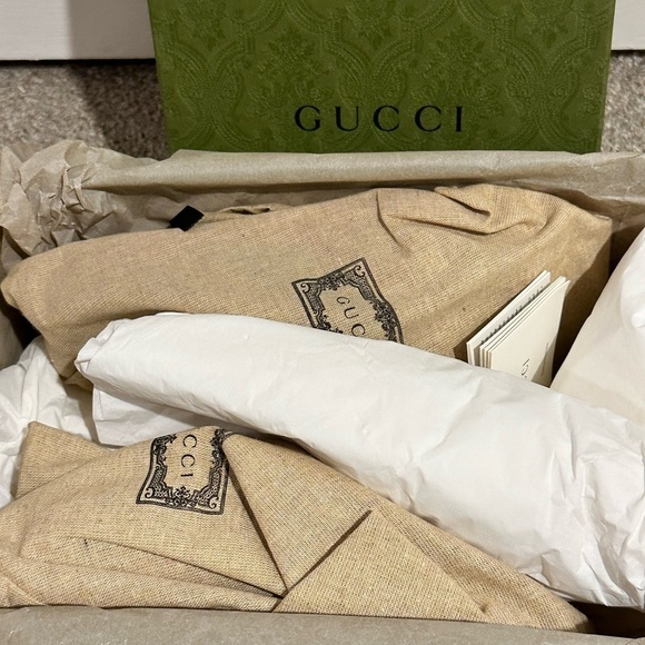 NEW Gucci Women's Rubber Web Striped Slides Sandals EU38 US8 - Picture 8 of 8